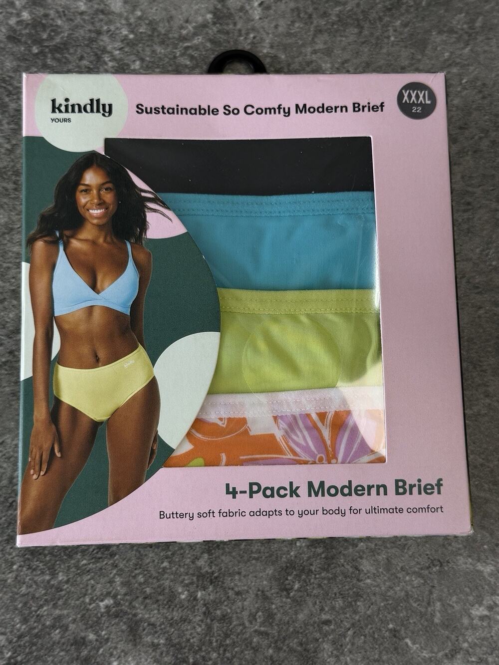 Kindly Yours Sustainable Modern Brief Panties Buttery Soft Womens XXXL 22